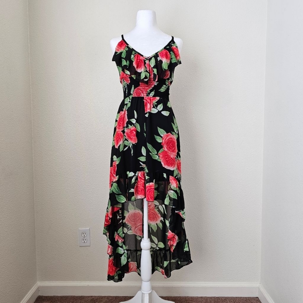 Floral Black Maxi Dress